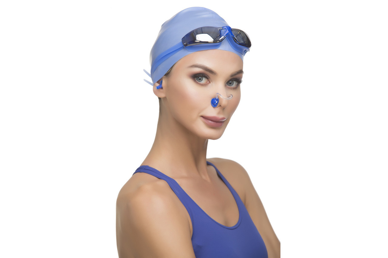 Набор для плавания: шапочка +очки+зажим для носа+беруши для бассейна - фото 5 - id-p225501488