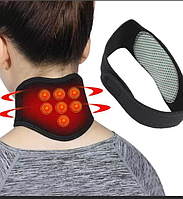 Шейный бандаж с магнитами Self heating neck guard band Черный