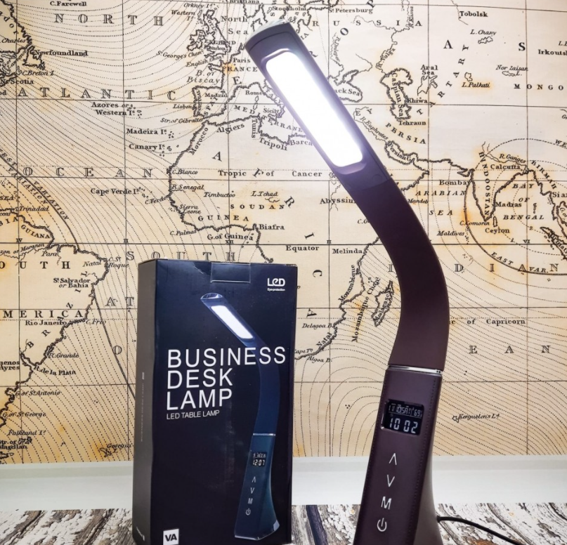 Настольная Бизнес Лампа с LCD-дисплеем Business Desk lamp Led (календарь, часы, будильник, термометр, 3 режима - фото 6 - id-p225501506