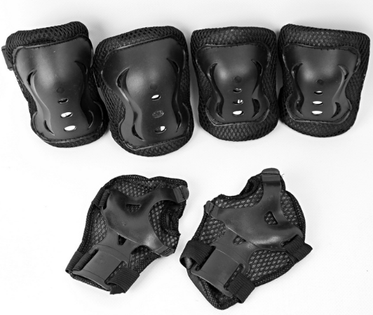 Комплект защиты черный (колени, локти, запястья) - фото 1 - id-p225502417