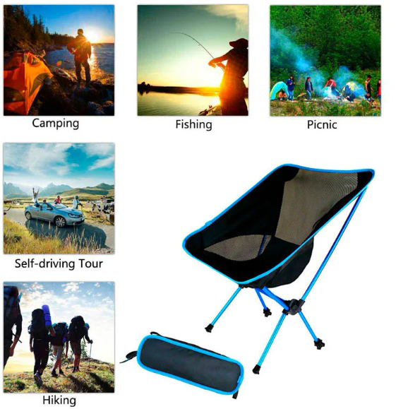 Стул туристический складной Camping chair для отдыха на природ - фото 1 - id-p225502425