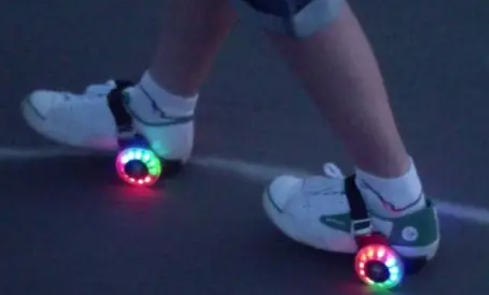 Ролики на обувь светящиеся (ролики на пятку) с подсветкой колес Small Whirlwind Pulley безразмерные - фото 10 - id-p225499779