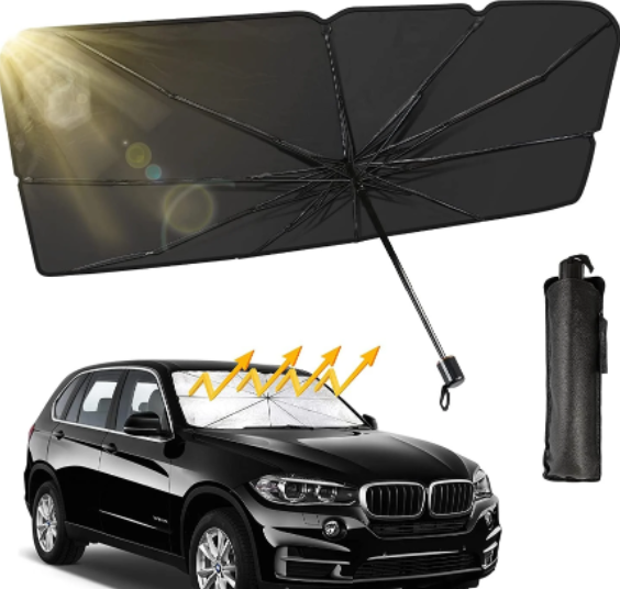 Солнцезащитный зонт для лобового стекла автомобиля, светоотражающий, складной 75 х 130 см - фото 10 - id-p225502446