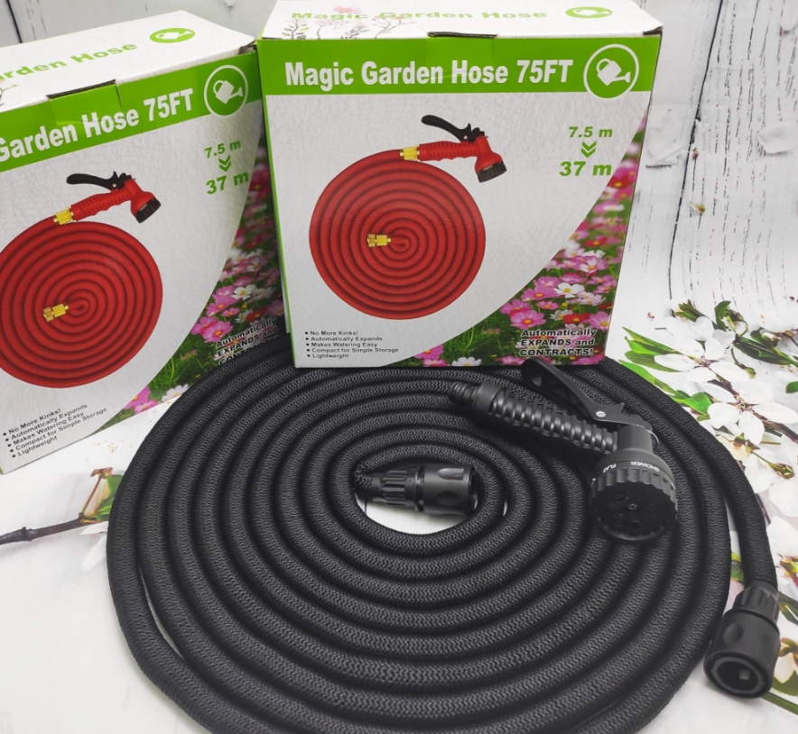 Шланг садовый для воды Magic Garden Hose (8.5m - 35.3m) с пулевизатором - фото 1 - id-p225502456