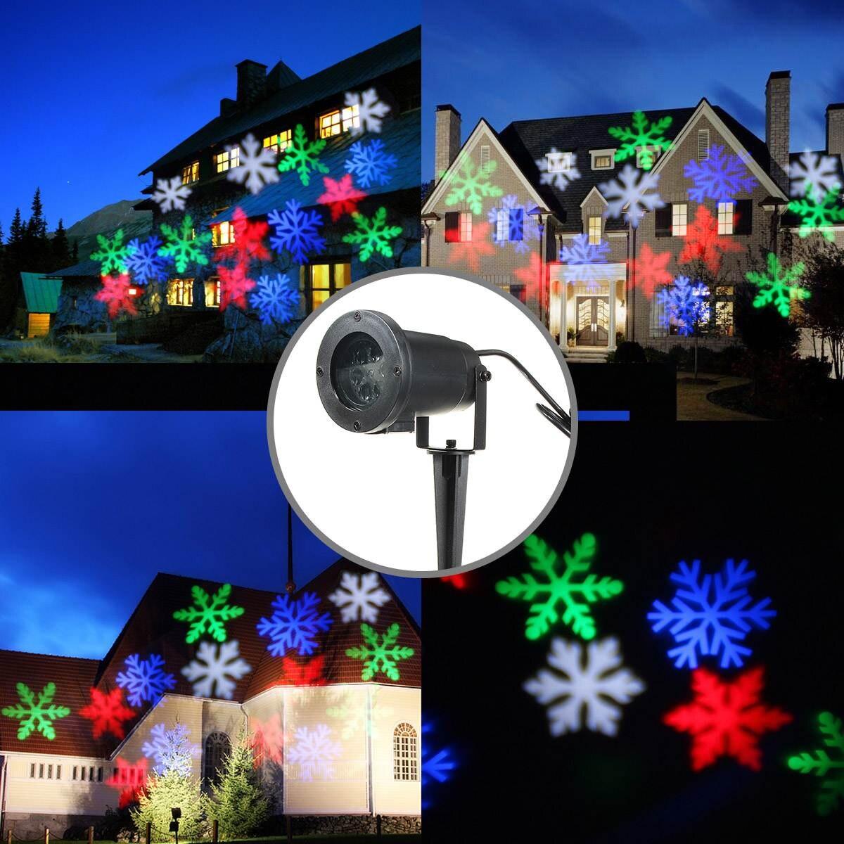 Лазерный проектор "Снежинки" Led Strahler Schneeflocke с эффектом светомузыки - фото 2 - id-p225503380