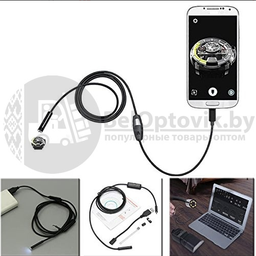 USB эндоскоп HD Ф 7.0 мм (дл.1,0 метр) - фото 3 - id-p225499860