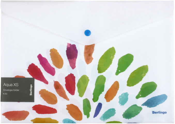 Папка-конверт пластиковая на кнопке Berlingo А4+ (с рисунком) толщина пластика 0,18 мм, Aqua XS - фото 2 - id-p225433716