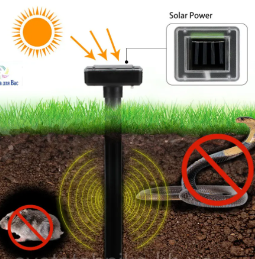 Ультразвуковой отпугиватель кротов,мышей, крыс на солнечной батарее Park - фото 4 - id-p225498779