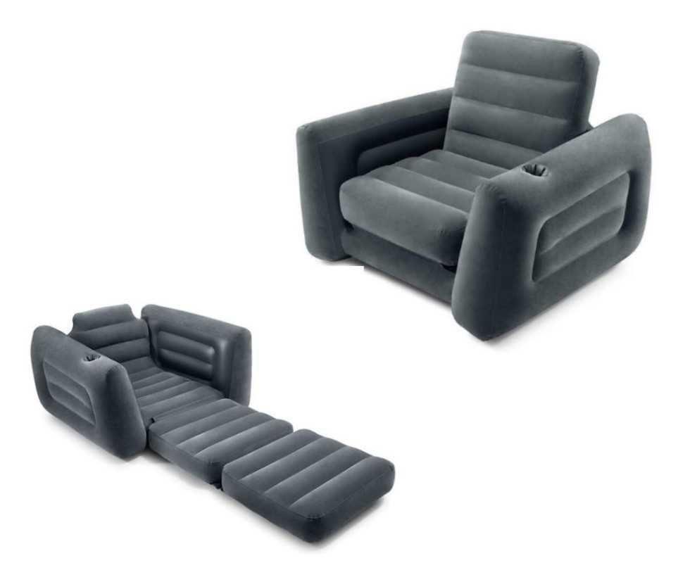 Надувное кресло-кровать Intex Pull-Out Chair - фото 1 - id-p225502506
