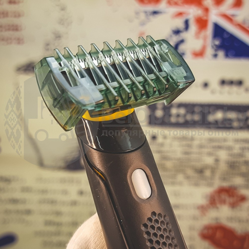 Портативный микро триммер для ухода за бородой и усами Micro trimmer (3 насадки) - фото 5 - id-p225501620