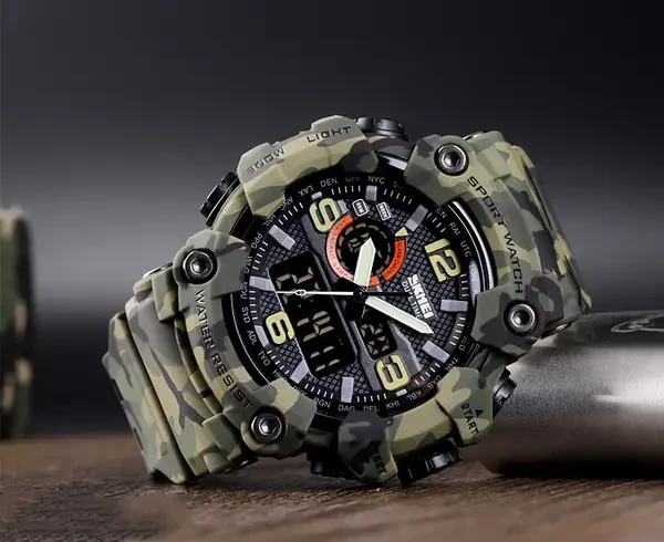 Армейские мужские наручные часы с подсветкой противоударные Skmei 1637 , водозащищенные! - фото 3 - id-p225503413