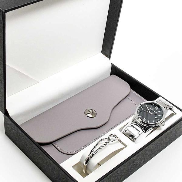 Женский подарочный набор 3в1: клатч, браслет BURBERRY , часы в подарочной коробке - фото 3 - id-p225503415