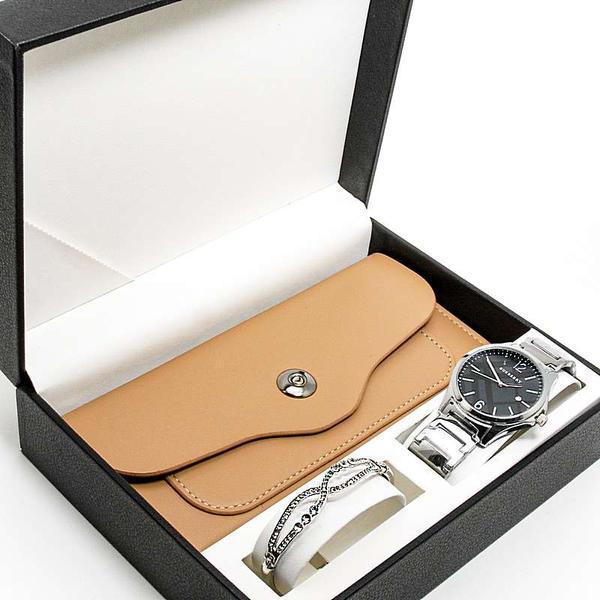 Женский подарочный набор 3в1: клатч, браслет BURBERRY , часы в подарочной коробке - фото 4 - id-p225503415