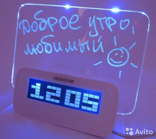 Светящийся LED будильник «Послание» - фото 8 - id-p225498795