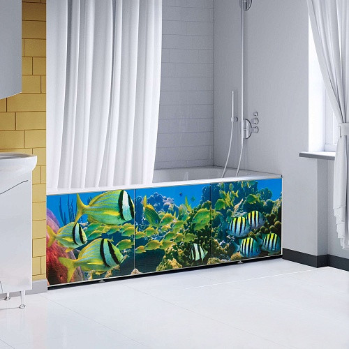 Экран для ванны Comfort Alumin Коралловый риф 3D разные размеры - фото 1 - id-p225501632