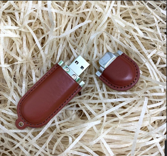 USB накопитель (флешка) Business коричневая кожа, 16 Гб - фото 4 - id-p225502534