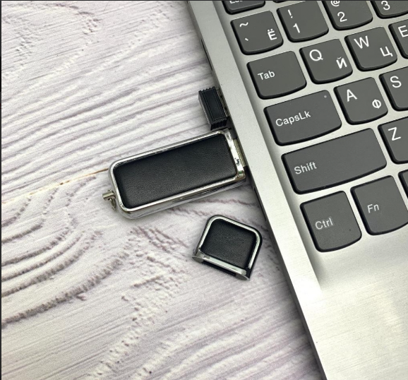 USB накопитель (флешка) Business кожа/металл, 16 Гб - фото 1 - id-p225502535