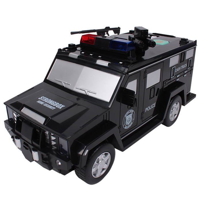 Полицейская машина-копилка с мигалками,сиреной,отпечатком пальца и кодовым замком - фото 3 - id-p225504415