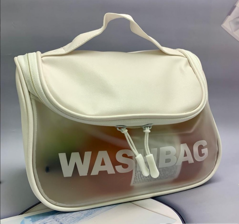 Прозрачная дорожная косметичка Washbag для путешествий с ручкой - фото 6 - id-p225503473