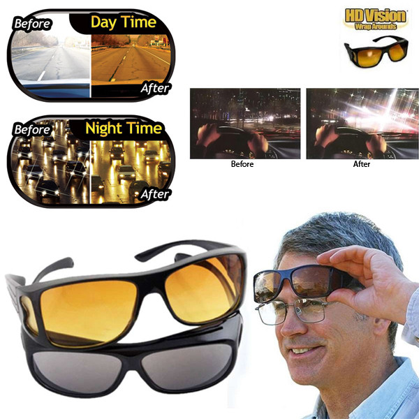 Умные антибликовые очки HD VISION 2 штуки желтые+черные - фото 2 - id-p225498898
