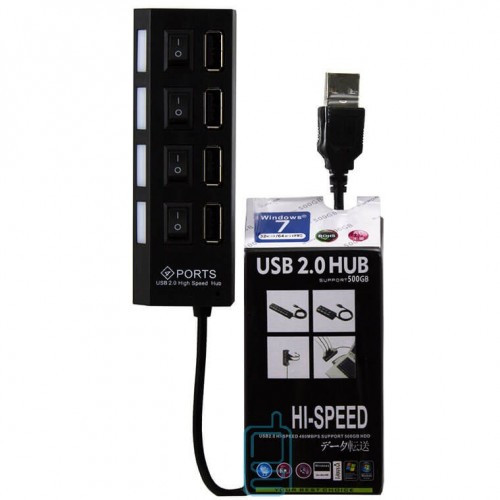 USB 2.0 HUB ХАБ на 4 порта - фото 1 - id-p225498925