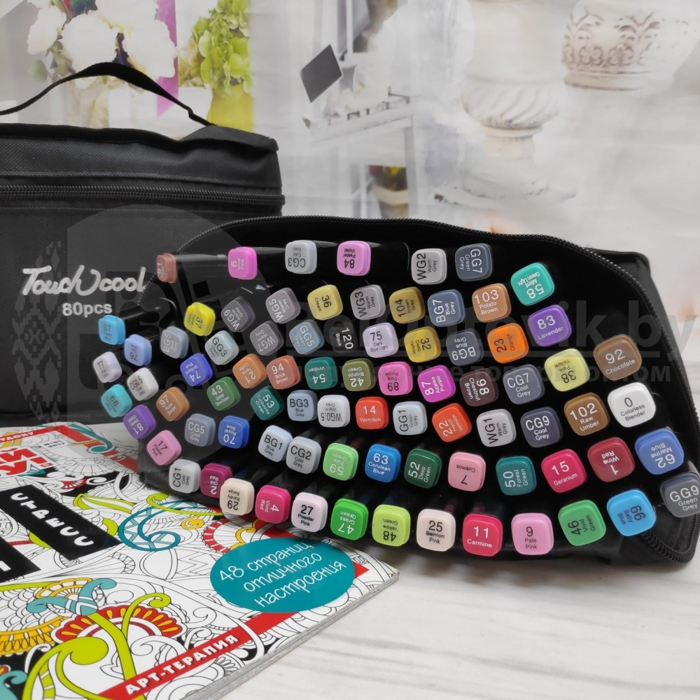 Маркеры для скетчинга Touch NEW, набор 80 цветов (двухсторонние) - фото 2 - id-p225500012