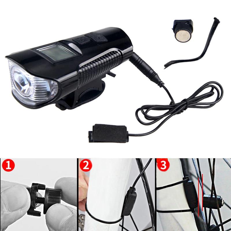 Велосипедный фонарь + компьютер + звонок XA - 585-t6+2LED, micro USB, встроенный аккумулятор - фото 2 - id-p225501727