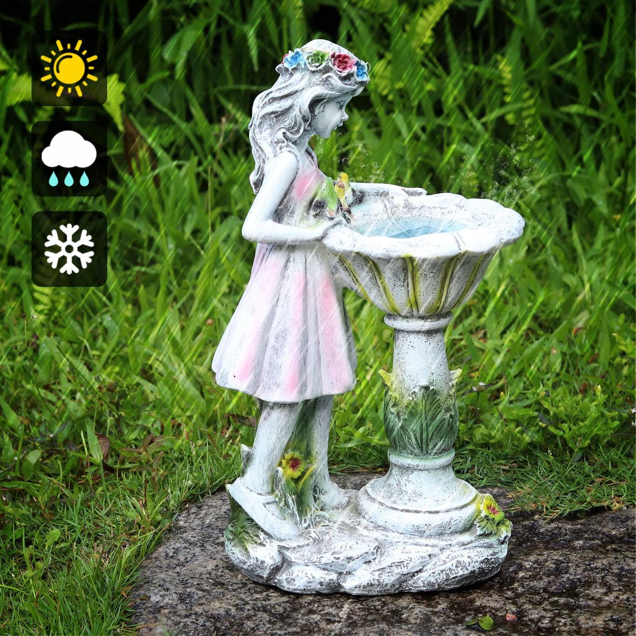 Садовая фигура Нимфа с LED подсветкой, на солнечной батарее - фото 1 - id-p225500831