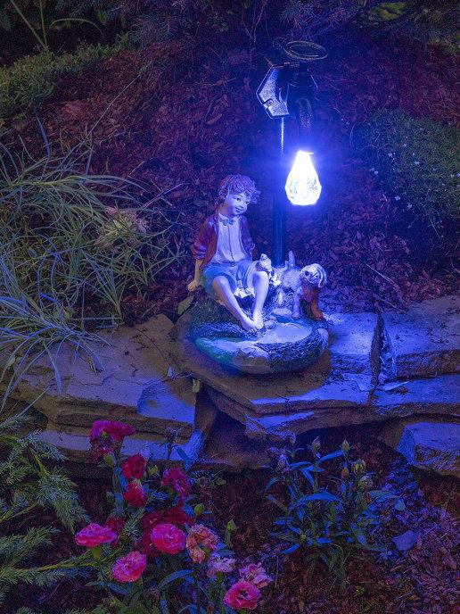 Фигура садовая Чудесный Сад "Нильс" с LED подсветкой на солнечной батарее, полирезина - фото 6 - id-p225500832