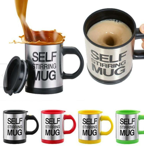 Термокружка - мешалка с крышкой Self Stirring Mug (Цвет MIX) 350 мл - фото 3 - id-p225501743