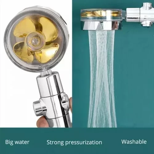 Насадка для душа 3-х режимная водосберегающая TURBOCHARGED WATER SAVING SHOWER (съемный фильтр, режим старт-ст - фото 6 - id-p225504499