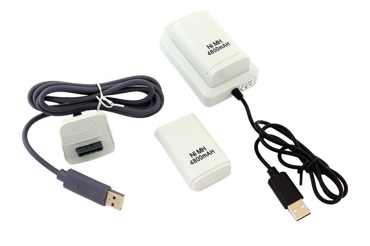 Докстанция набор для XBOX 360 2 шт АКБ+кабель Play&Charge Белый SiPL - фото 1 - id-p225501773