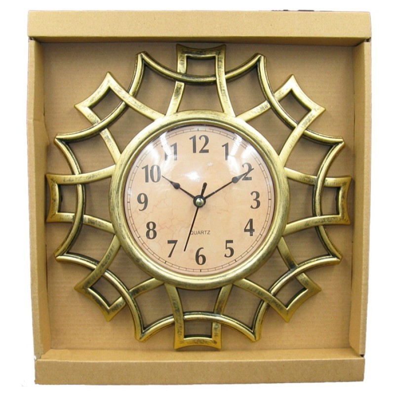 Часы настенные из пластмассы. Арабские, золотые - фото 1 - id-p225501781