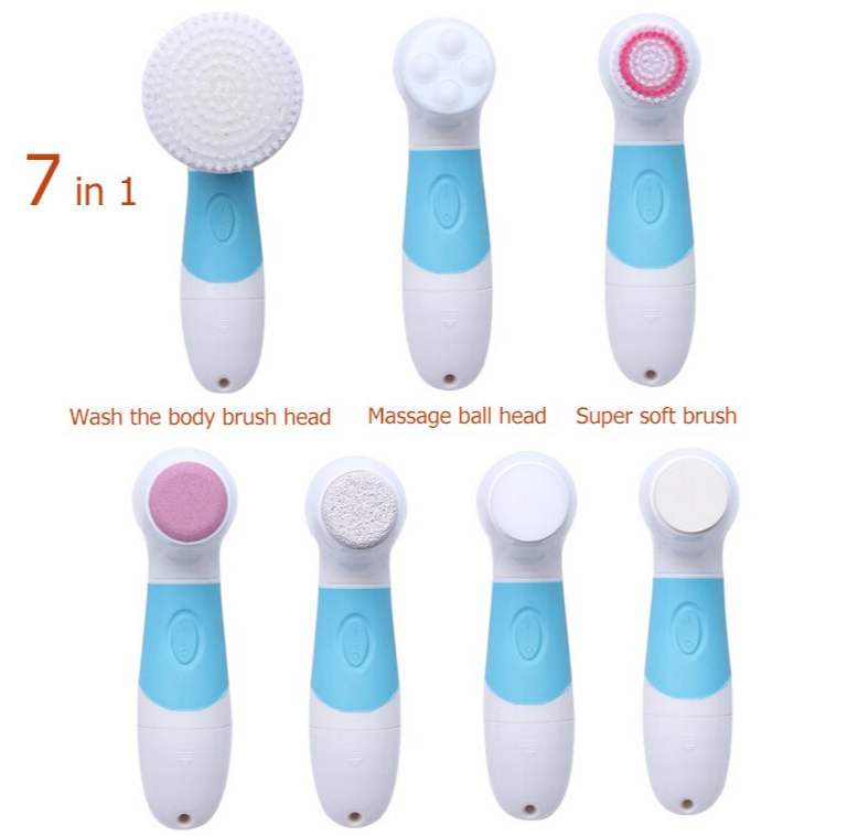 Массажер уходовый для кожи лица 7 в 1 Мassage Beauty Device Bath Spa Brush AE-8288 - фото 5 - id-p225504533