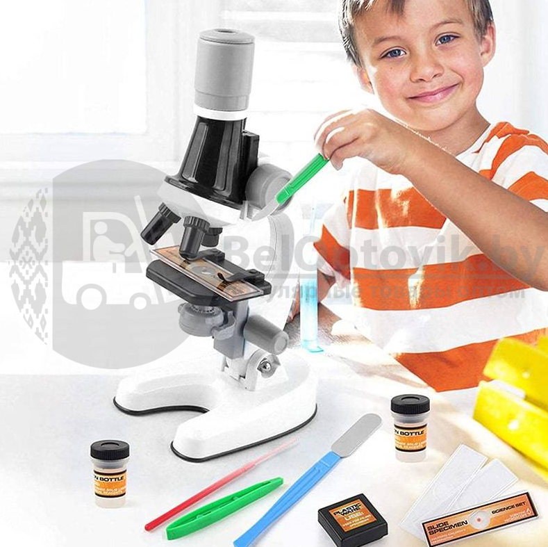 Детский набор "Юный биолог" Микроскоп Scientific Microscope с приборами для опыта - фото 9 - id-p225502719