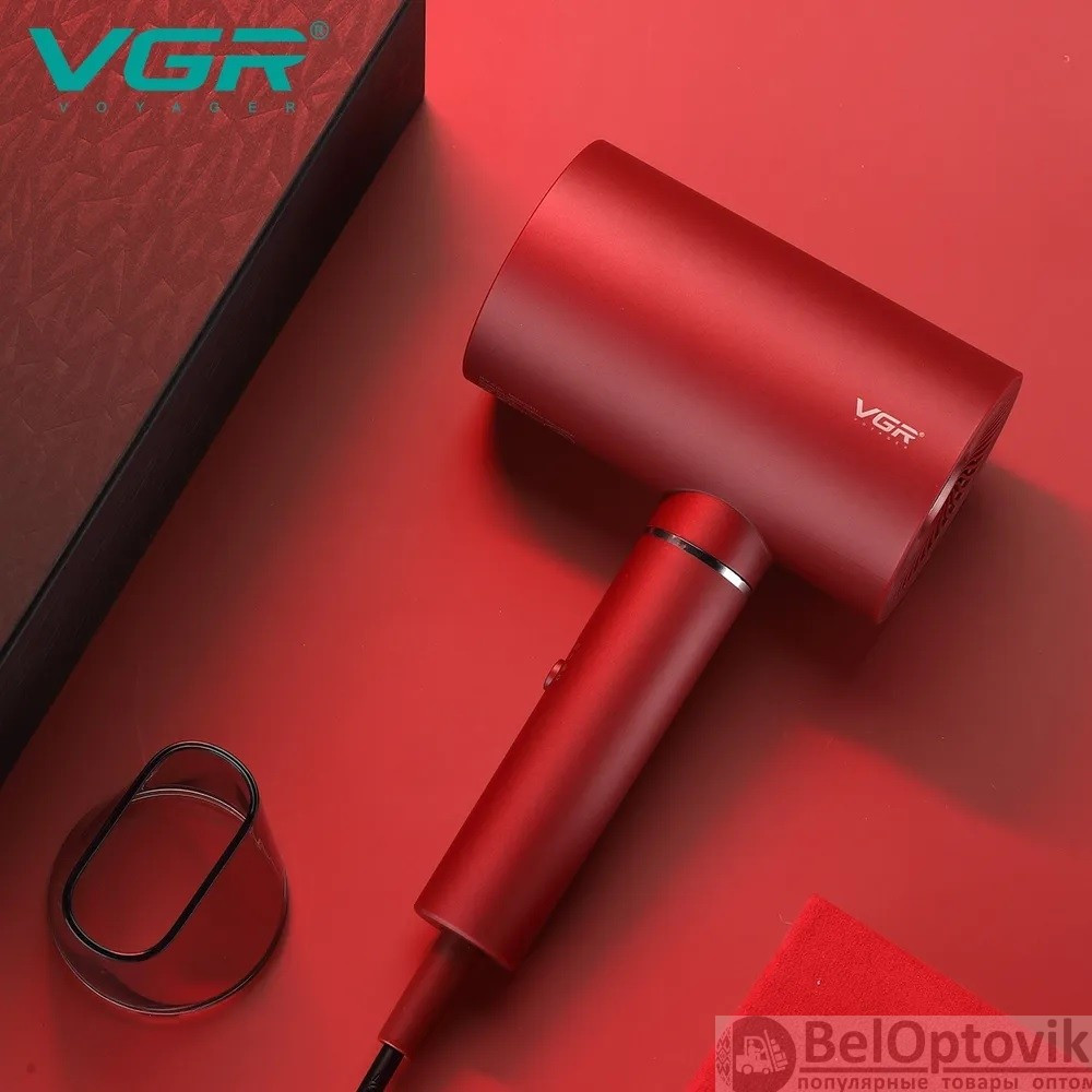 Профессиональный фен для сушки и укладки волос VGR V-431 VOYAGER 1600-1800W (2 темп. режима, 2 скорости) - фото 7 - id-p225503609