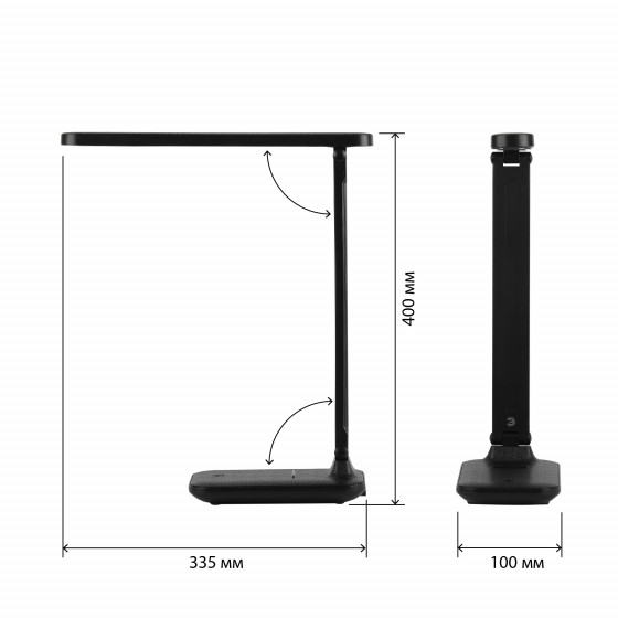 Настольный светильник ЭРА NLED-495-5W-BK, черный/белый - фото 4 - id-p225502751