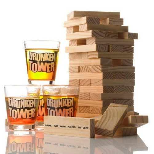Настольная игра "Пьяная башня" ("Drunken Tower") для взрослых с заданиями - фото 1 - id-p225505555