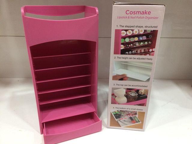 Органайзер для хранения косметики и лаков Cosmake Lipstick & Nail Polish Organizer Розовый - фото 2 - id-p225499059