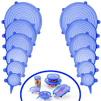 Набор силиконовых крышек (растягивающихся), 6 шт