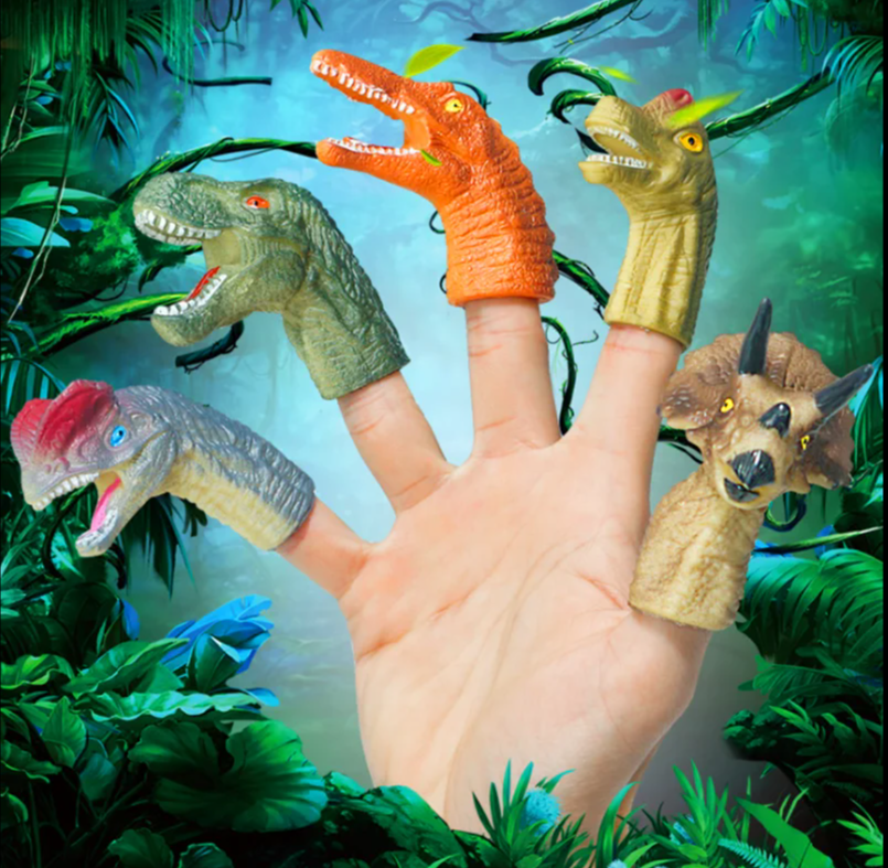 Пальчиковый театр , фигурки на пальцы "Динозавры - фото 2 - id-p225505603