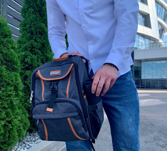 Спортивный стильный рюкзак OMASKA с USB / термо / непромокаемым отделением - фото 3 - id-p225502810