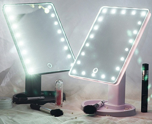 Безупречное зеркало с подсветкой Lange Led Mirror Black/White/Pink на батарейках! - фото 4 - id-p225499136