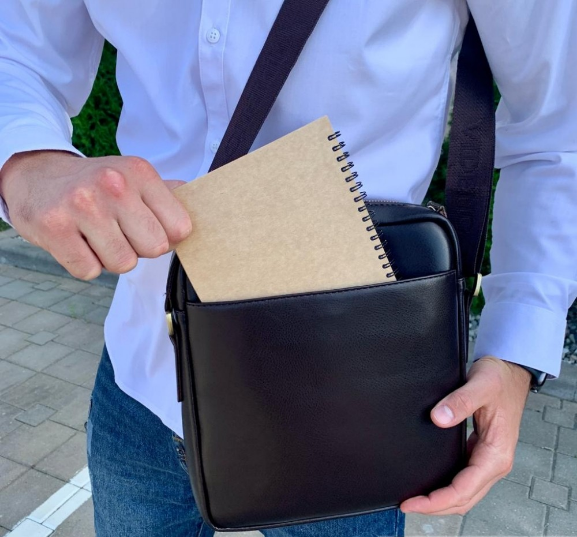 Стильная мужская сумка Polo Videng с плечевым ремнём (темный шоколад) - фото 2 - id-p225502825