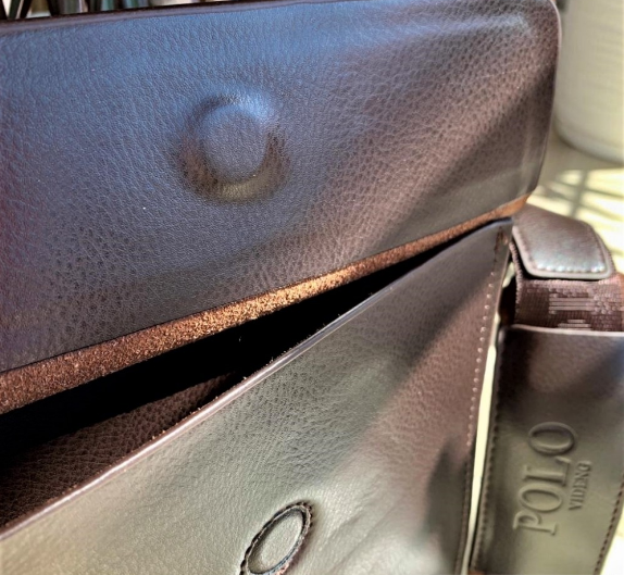 Стильная мужская сумка Polo Videng с плечевым ремнём (темный шоколад) - фото 6 - id-p225502825