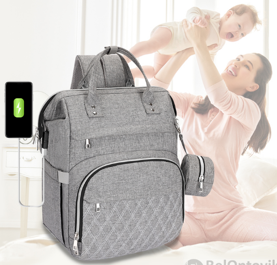 Сумка-рюкзак на коляску №1 "Premium Class" для мамы и ребёнка с непромокаемым отделением - фото 1 - id-p225502832