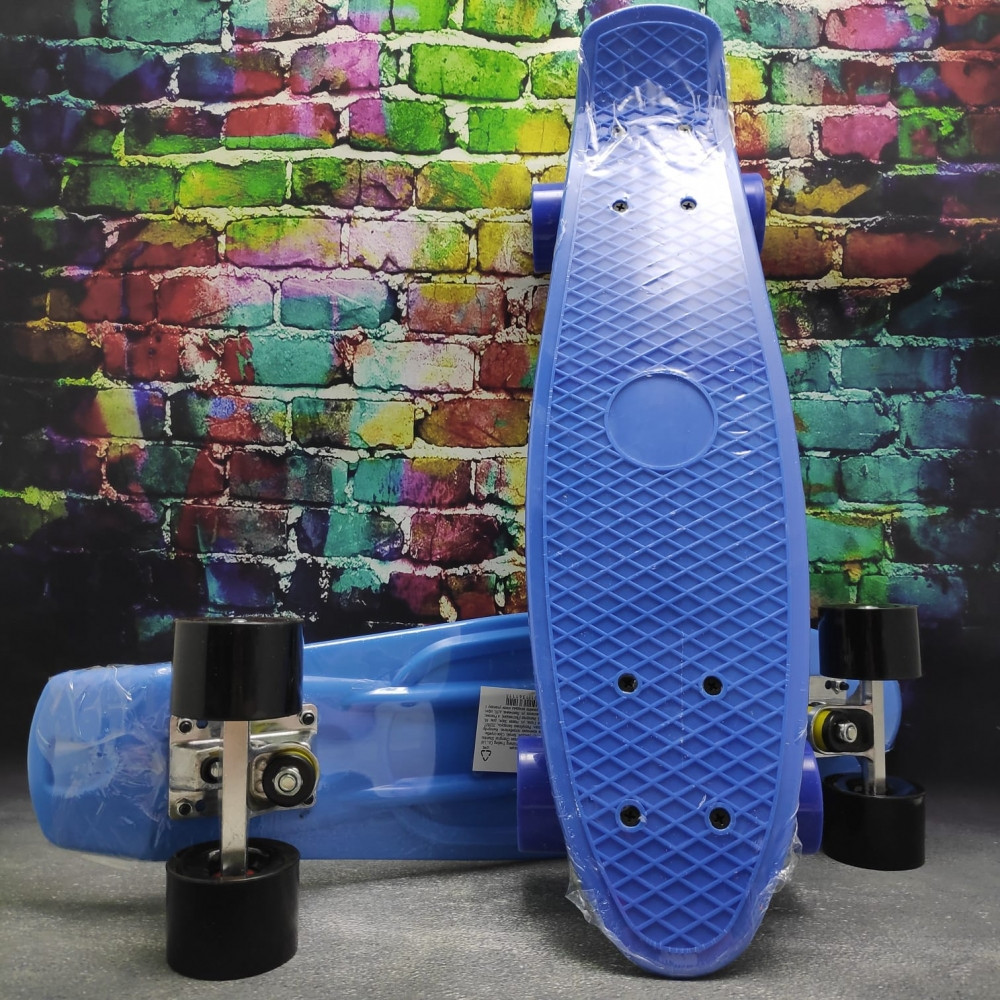 Скейтборд Пенни Борд (Penny Board) однотонный, матовые колеса 2 дюйма (цвет микс), до 60 кг. - фото 3 - id-p225504676