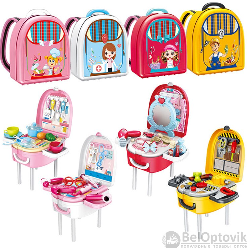 Детский игровой набор Рюкзак "Моя профессия" чемоданчик - стол - фото 2 - id-p225501961