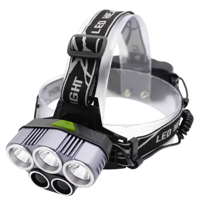 Налобный аккумуляторный фонарь Head Lamp 5 светодиодов (6 режимов работы, индикатор батареи) - фото 9 - id-p225505651