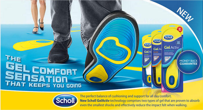 Гелевые стельки для обуви Scholl Gel Active (Шоль Гель Актив) - фото 3 - id-p225499154